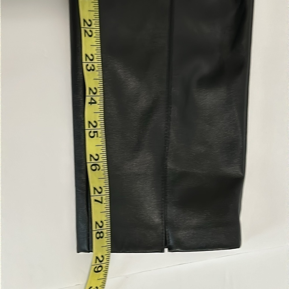 Idem Ditto Black Faux Leather Skinny Pants NWOT Women Size MED Vegan High Rise - Picture 12 of 16
